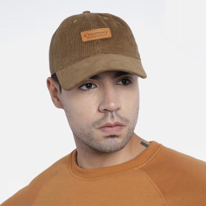 x Discovery Unisex Brown Solid Baseball Cap
